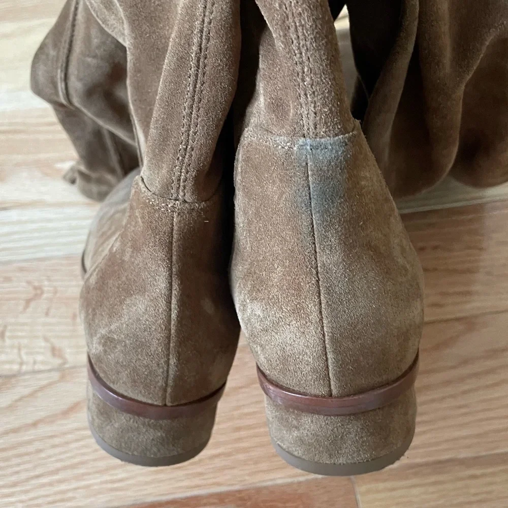 Aquatalia Walnut Brown Suede Lisandra Over The Knee Thigh High Waterproof Boot 6